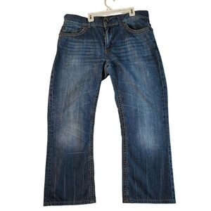 Seven Jeans Men Straight Leg Blue Wash Denim Size 36x32 bootcut